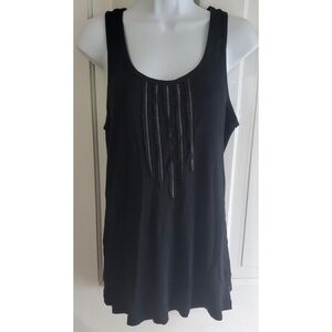Old Navy Ribbed Tank Top with Silver Detail
